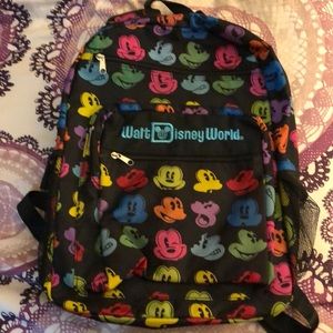 Multicolored WDW Mickey Mouse Backpack